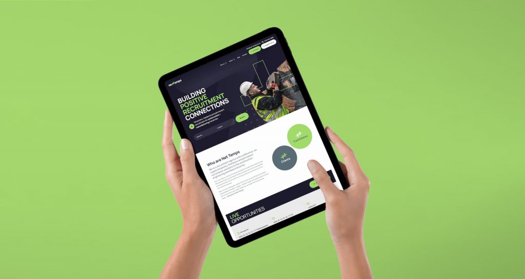 Net Temps website